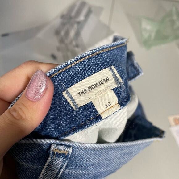 Madewell The Momjean Gilford Wash Ripped Edition high rise AJ214 women's 28 - Picture 6 of 8